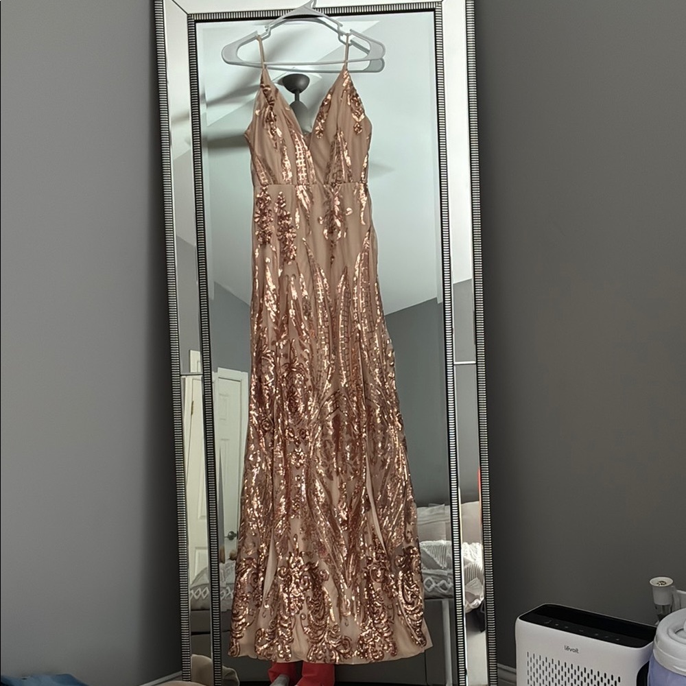 Elegant Sequin Evening Gown